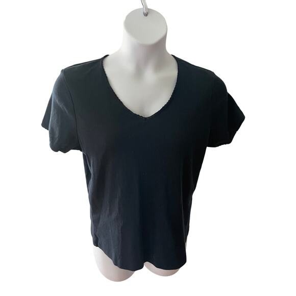 STYLE&CO, SIZE XL, BLACK, SHORT SLEEVE TOP - Picture 1 of 4